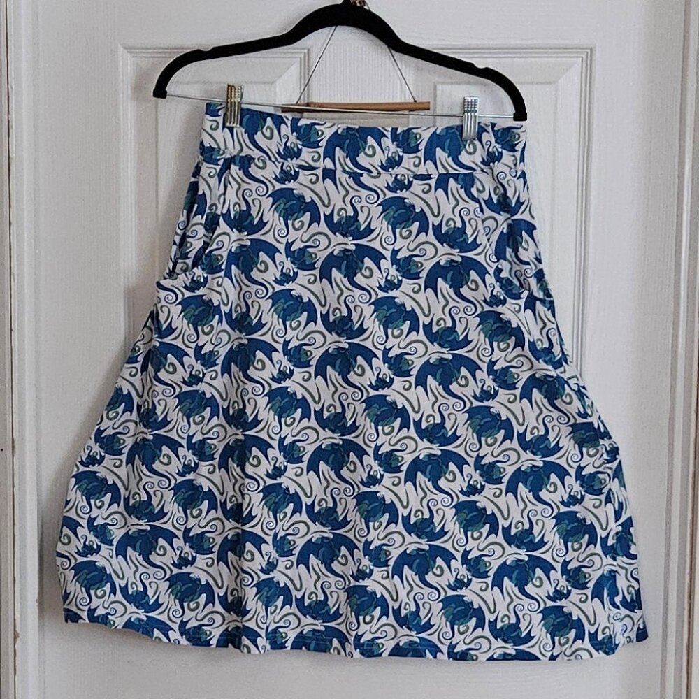 Svaha  Flying Dragons  A-Line Skirt  Size M